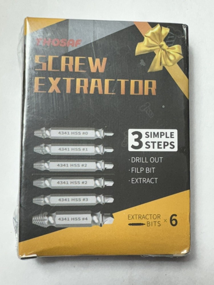 THOSAF Carbide High Speed Steel Damaged Screw Extractor Kit