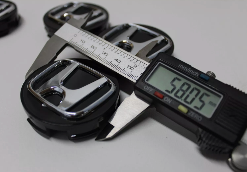 99-06 HONDA CIVIC GLOSSY BLACK Wheel Center Caps Black 58mm Rim Emblems Logo