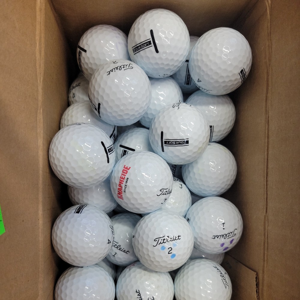 42 Near Mint AAAA White Titleist Tour Soft Used Golf Balls