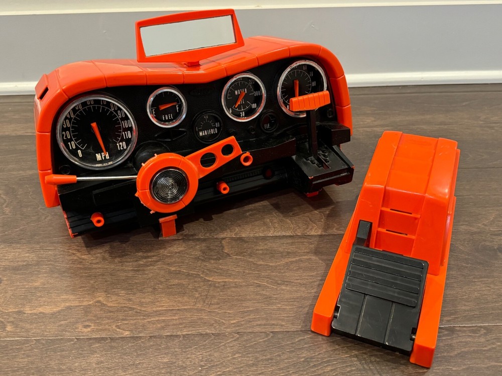 Vintage Topper Toys Muscle Car 4 Speed Dashboard Gauges Foot Pedal 1969