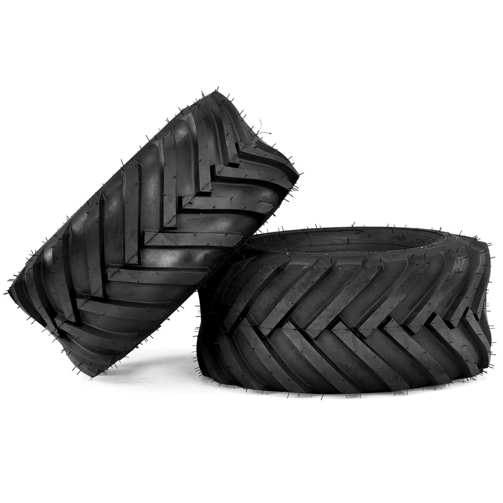2pcs 15x6.00-6 Lawn Mower Tractor Super Lug Tires 4 Ply Heavy Duty Tubeless