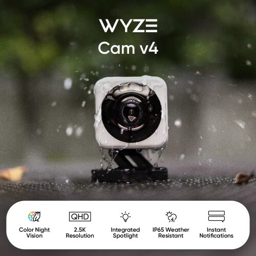 2K HD Wi-Fi Smart Home Security Camera, Indoor/Outdoor Use, Pet/Baby Monitor