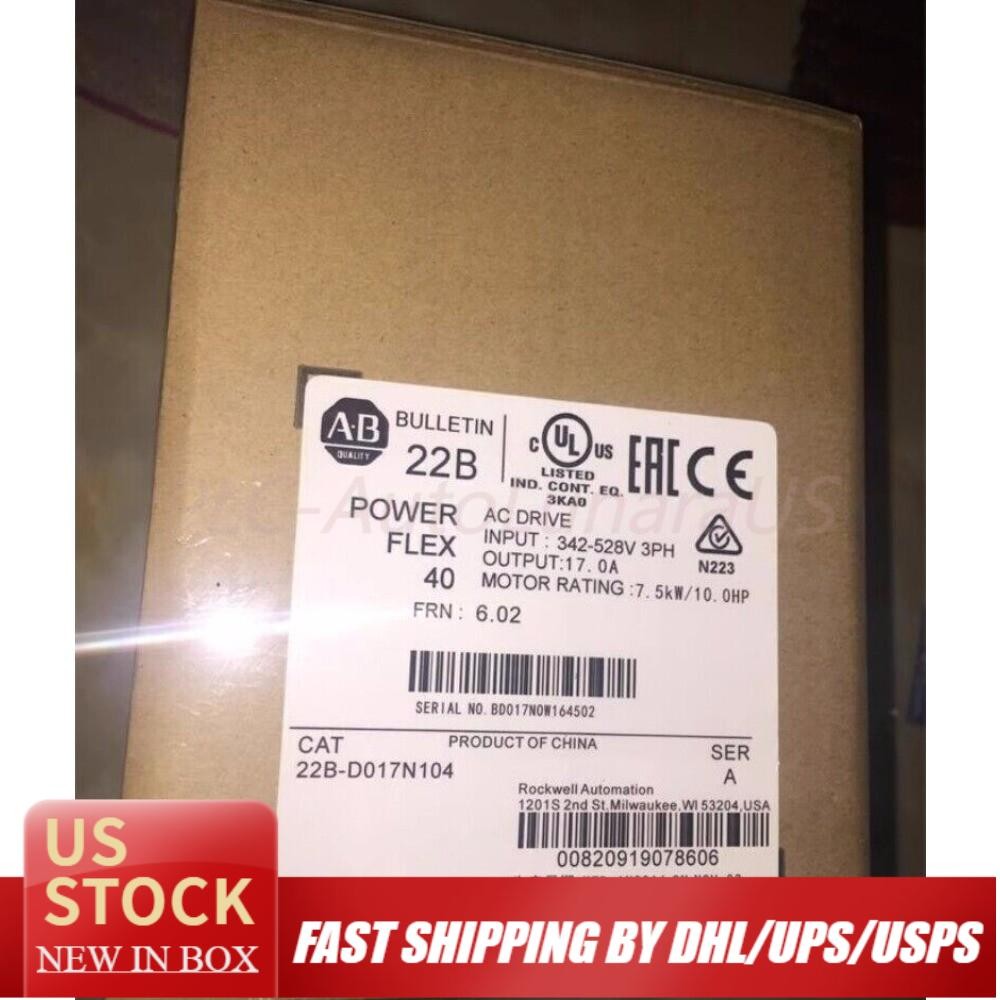 NEW Allen-Bradley 22B-D017N104 PowerFlex 40 7.5kW 10 HP AC Drive US Free Tax