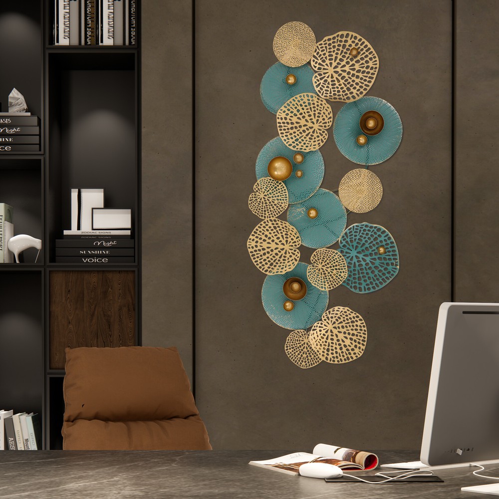 Large Lotus Leaf Metal Wall Decor Indoor Outdoor Metal Wall Art Sculpture