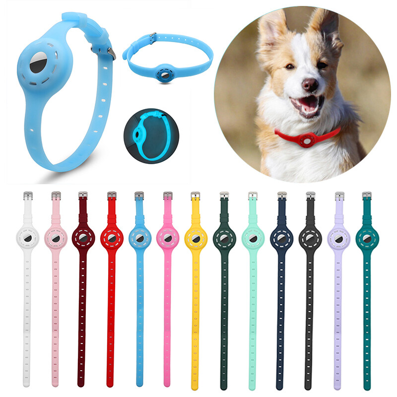 Silicone Anti-Lost Dog Collar Case with Tracking Neck Ring for Pets