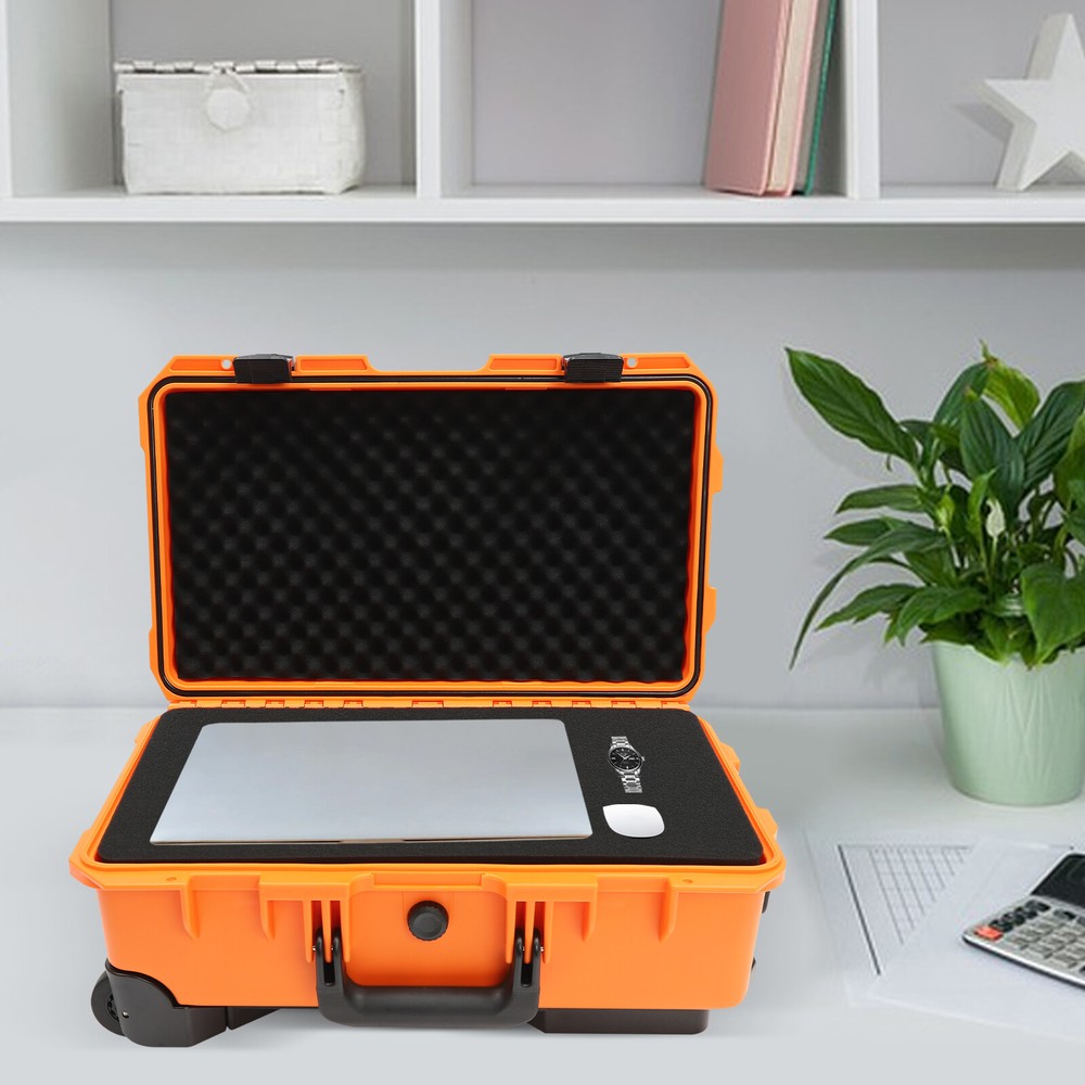 22 Inch Waterproof Hard Camera Case with Wheels for Multi-Purpose Storage and Protection