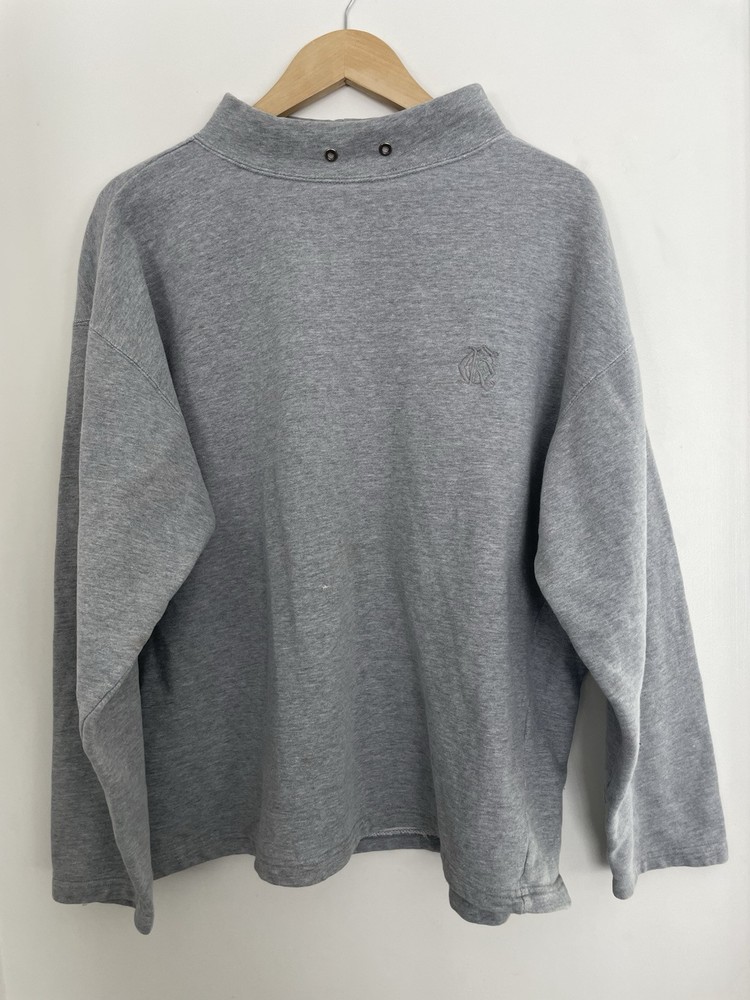 Calvin Klein Sport Womens Solid Gray Embroidered Logo Pullover Sweatshirt Gray L