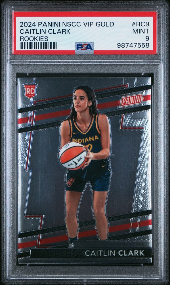 2024 PANINI NSCC VIP GOLD #RC9 CAITLIN CLARK ROOKIE RC PSA 9