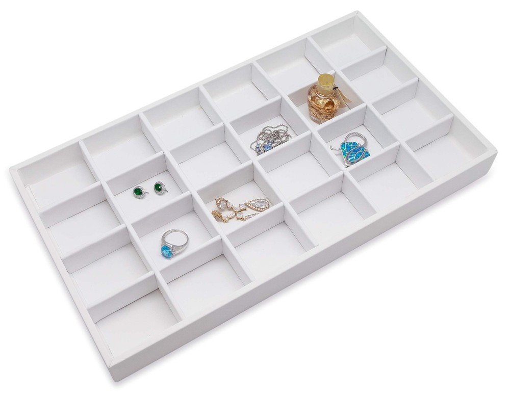 Stackable Jewelry Tray Organizer for Drawers and Dressers by The Display Guys