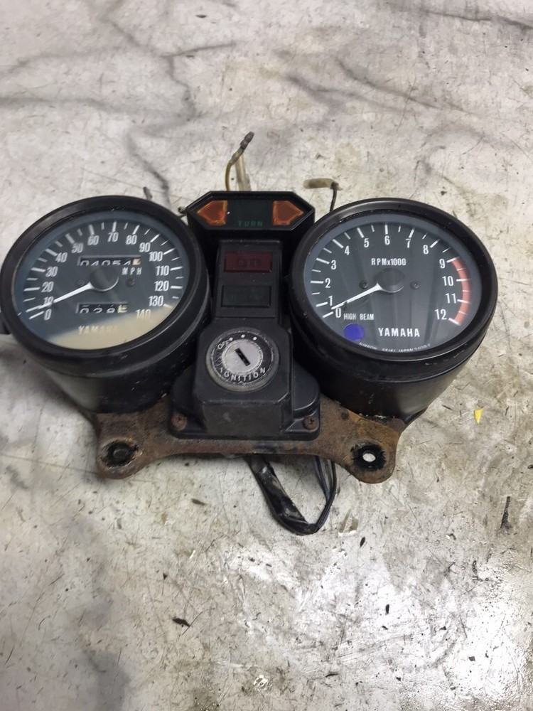 77 Yamaha XS500 XS 500 Gauges Meters Speedometer Speedo Tachometer Tach