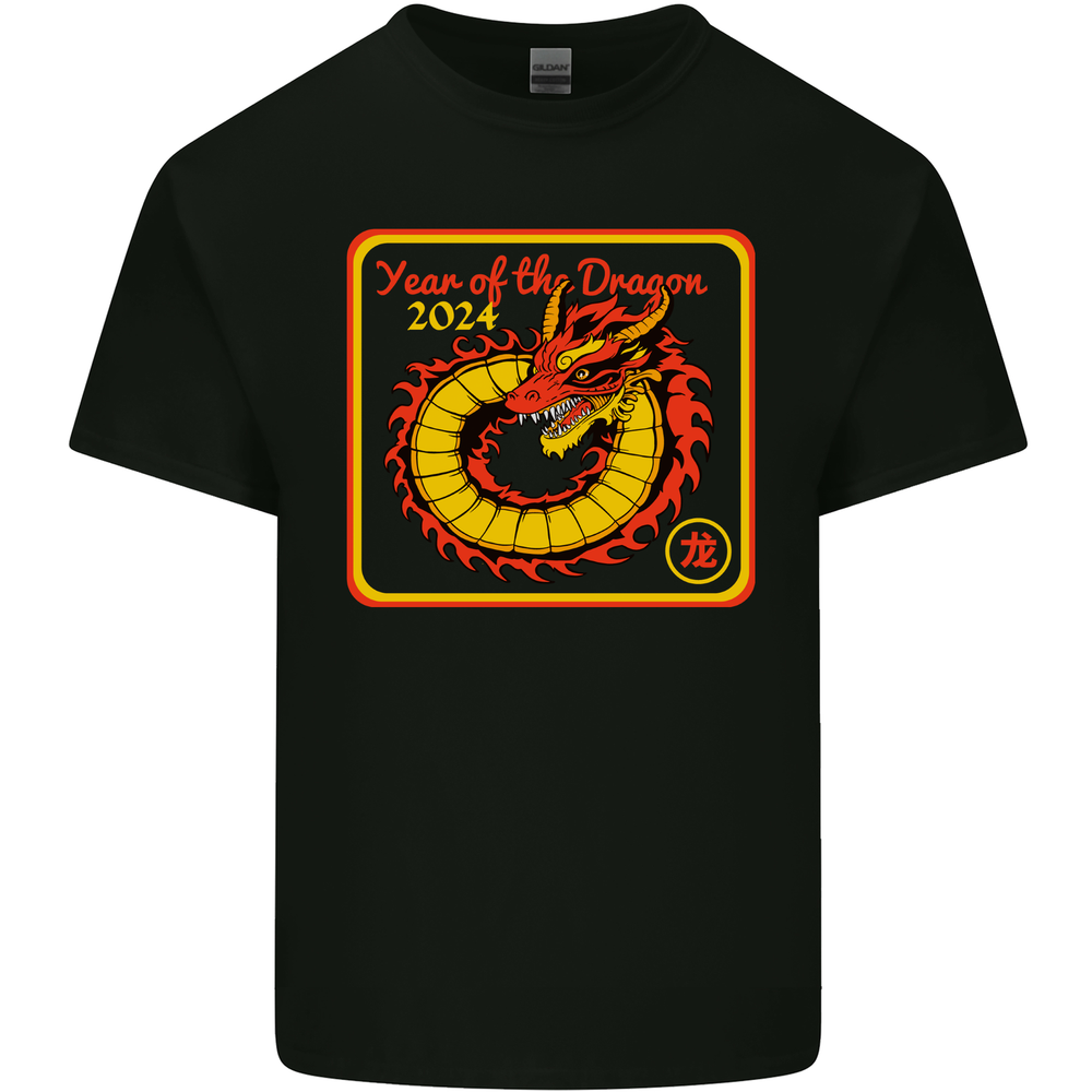 2024 Year of the Dragon Mens Cotton T-Shirt Tee Top