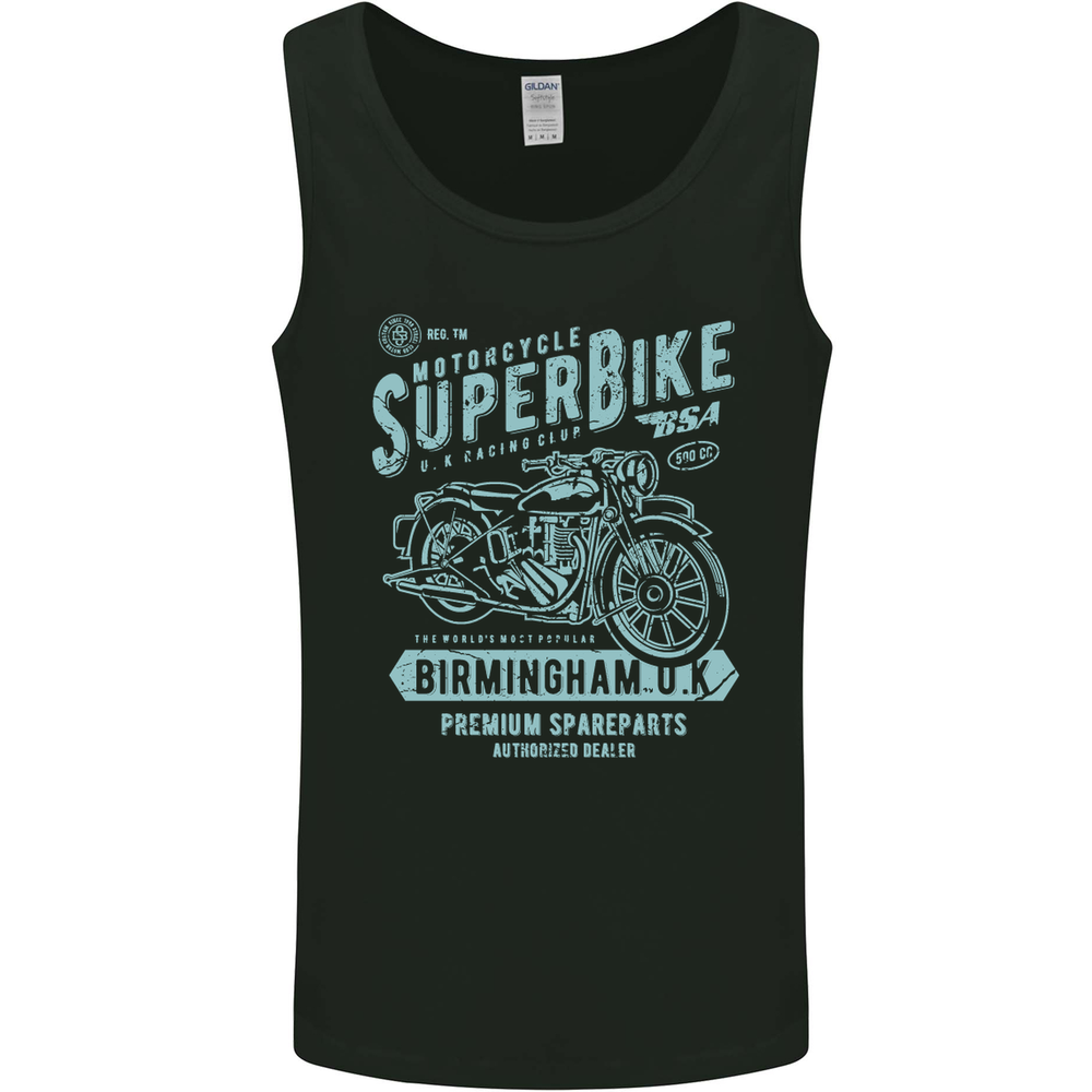Superbike Birmingham Motorcycle Biker Mens Vest Tank Top