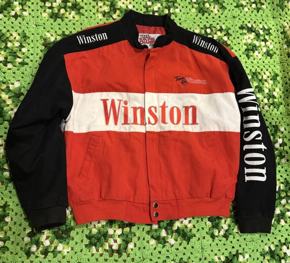 Vintage Racing Champions Winston No Bull 23 Red Black Men's Large Jacket