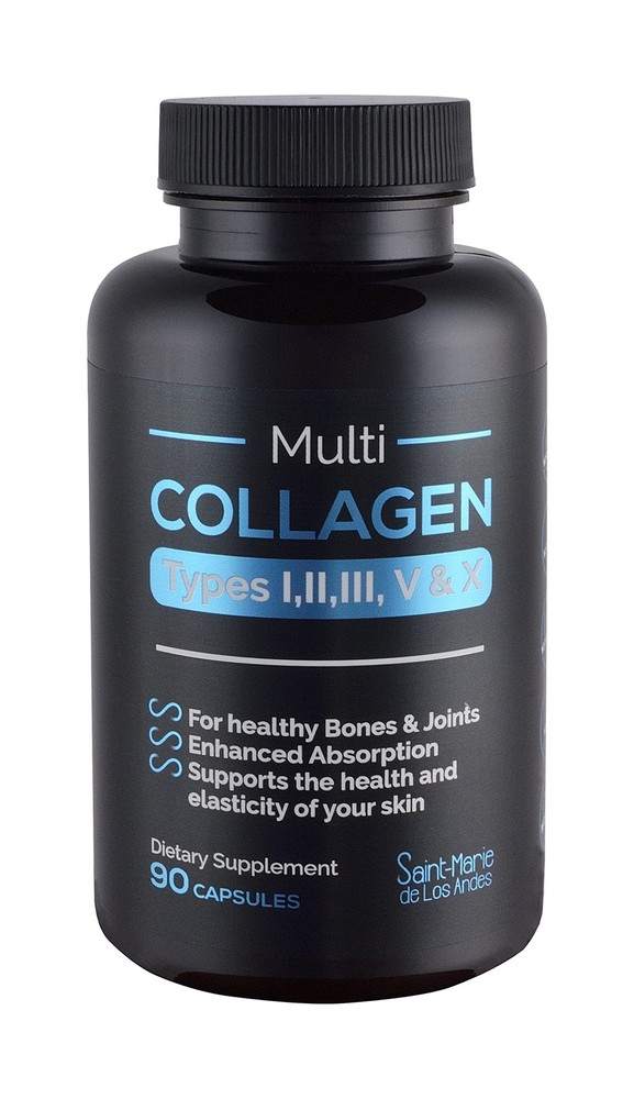 Píldoras Multi Colágeno (Tipos I, II, III, V & X) + Potenciador de Absorción (3 Meses...