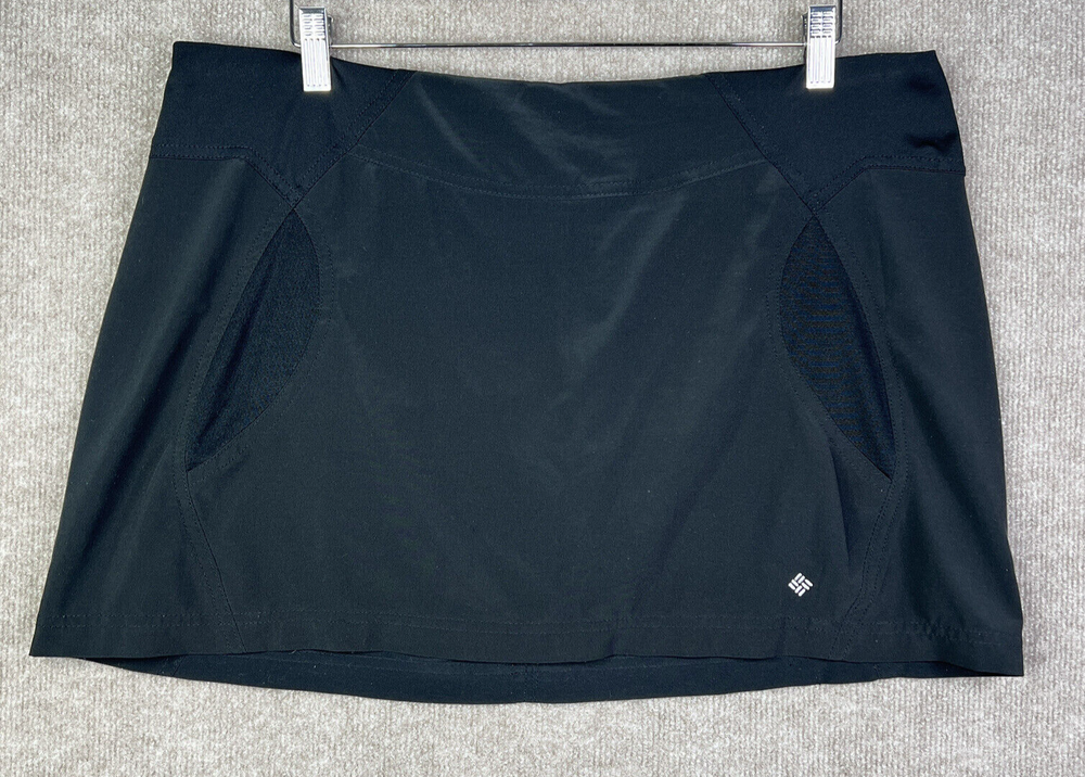 Columbia Women's XL Black Lined Active Skort with Stretch & Zip Pocket AL4593