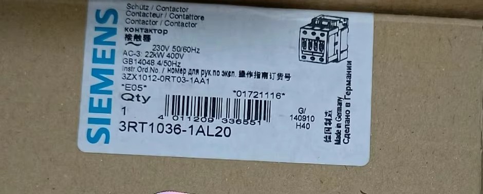 1PCS Brand New For Siemens Contactor 3RT1036-1AL20 3RT10361AL20 3RT1 036-1AL20