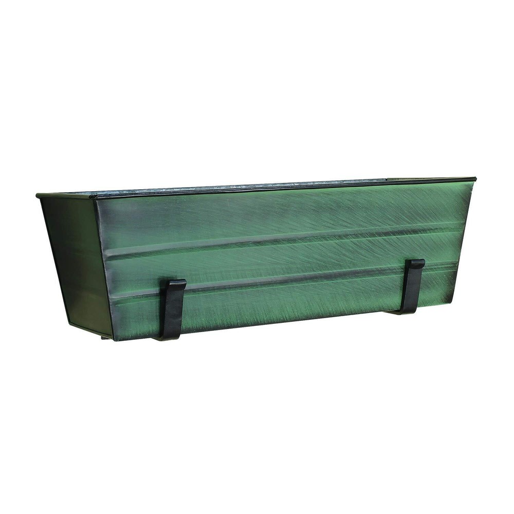 Medium Green Flower Wall Window Box VFB-05-WM with Mounting Brackets