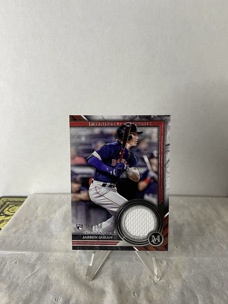 2022 Topps Museum Collection Relics Jarren Duran 50/50 EBAY 1/1 BOSTON RED SOX
