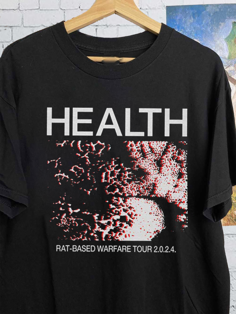Collection HEALTH Band Black T Shirt Full Size S-5XL