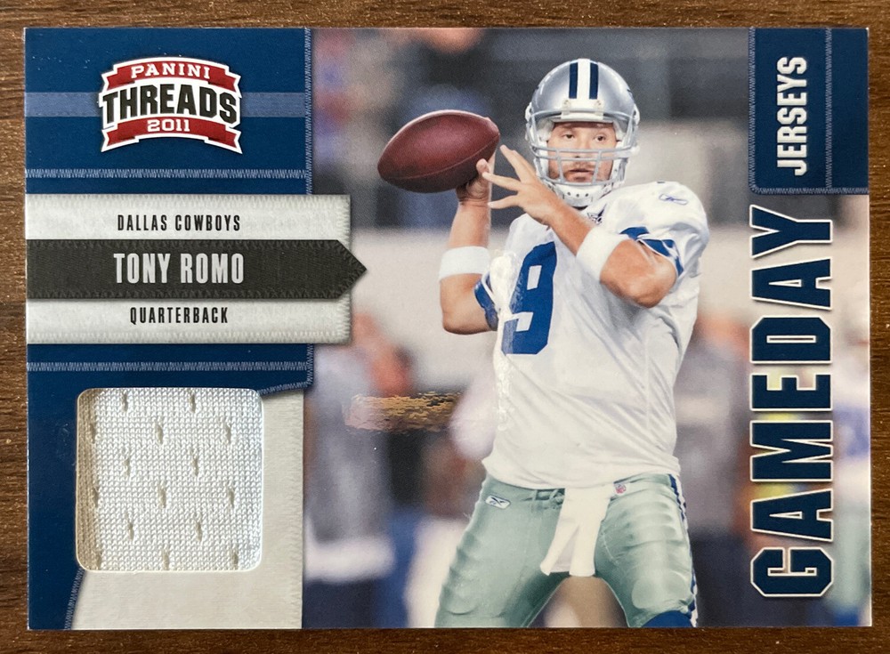 Tony Romo 2011 Panini Threads Game Day Jerseys Prime Patch /299 Cowboys-image