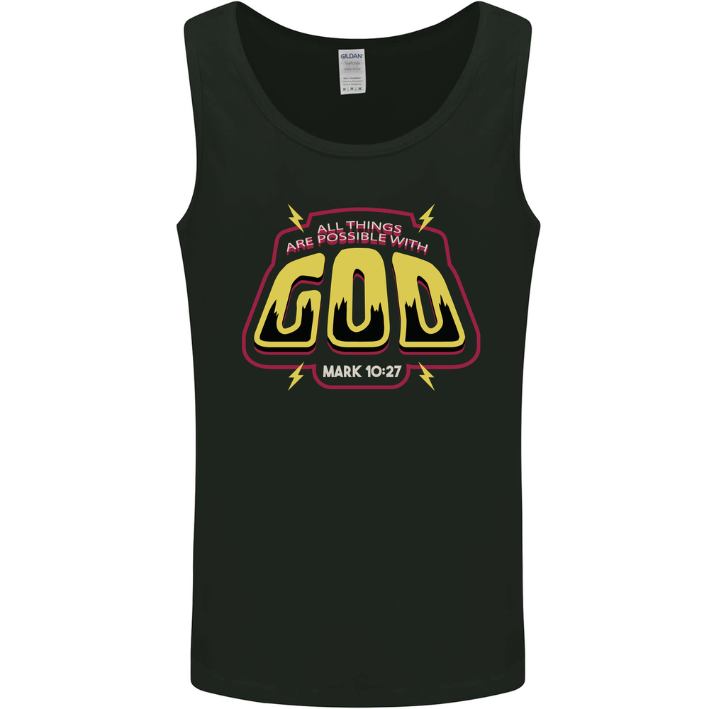 Possible With God Christianity Christian Mens Vest Tank Top