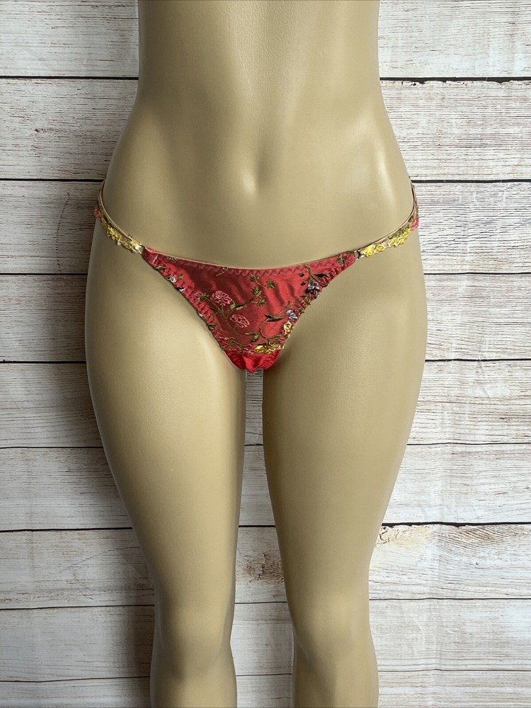 Hello LA Girl Women Floral Mesh Panty Size L