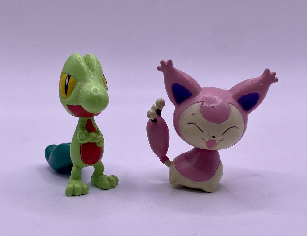 Nintendo Pokémon Skitty & Treecko yujin Miniature Figures Bobblehead 2