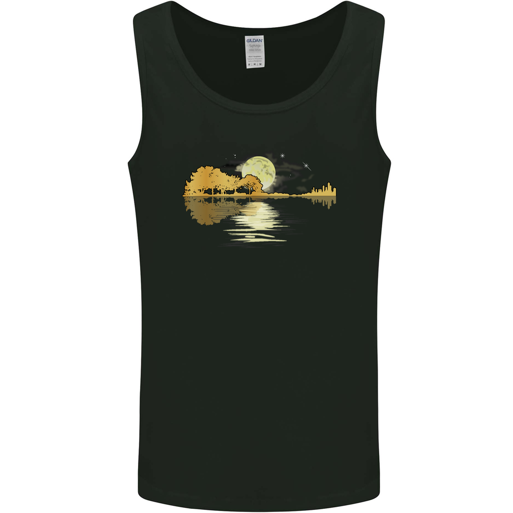 Guitar Reflection Guitarist Bass Acoustic Mens Vest Tank Top