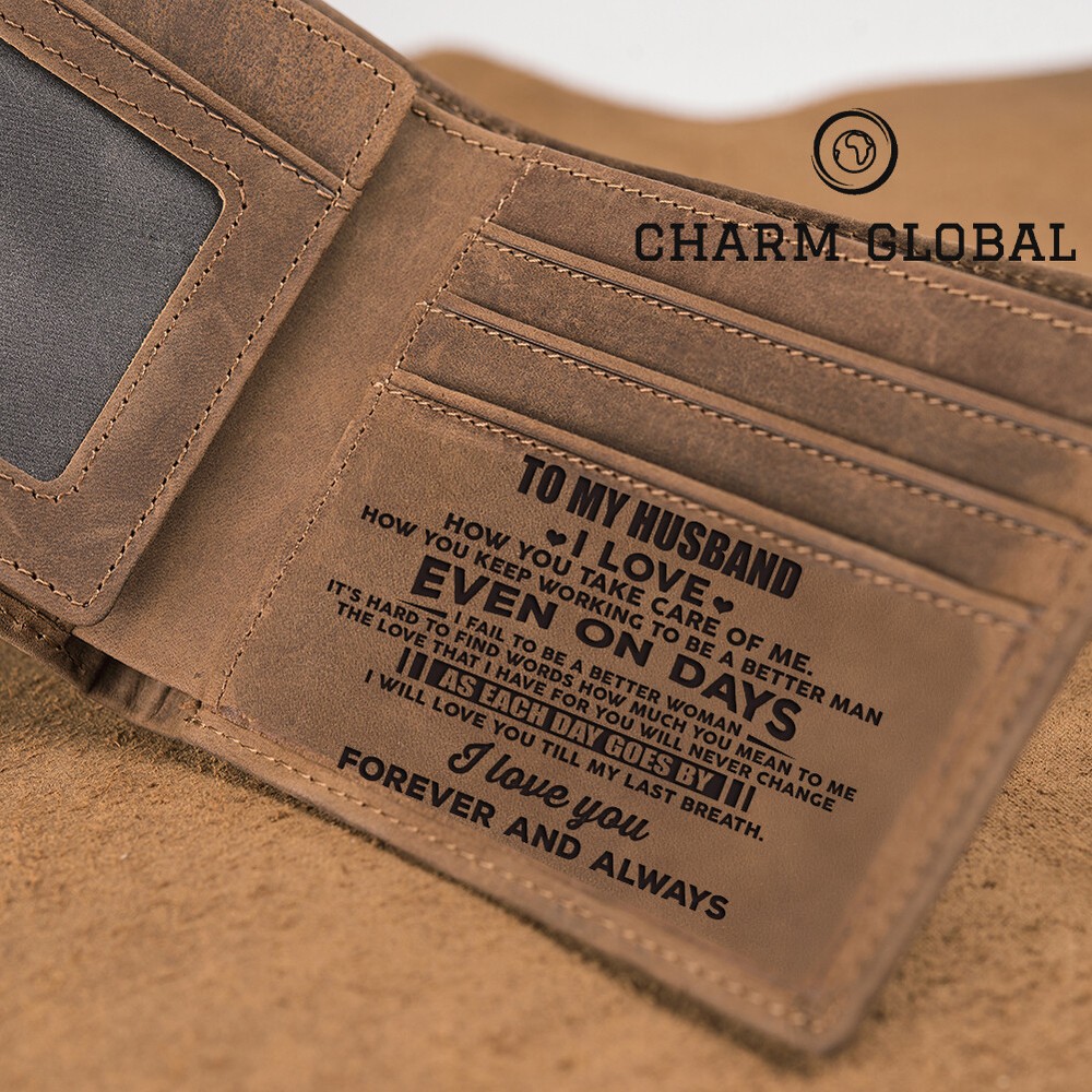 Fathers Day Gifts, Personalized Wallet For Husband, Leather Wallet W05-image