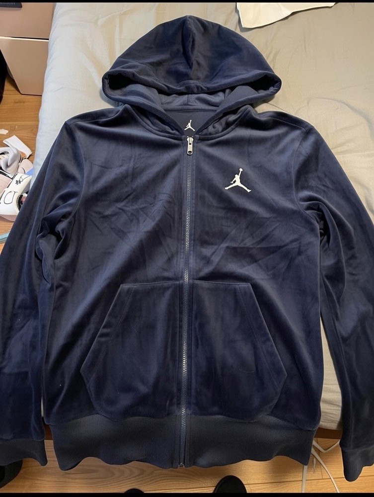 Jordan Purple Fleece Hoodie Youth M Jumpman Logo Pullover 10–12