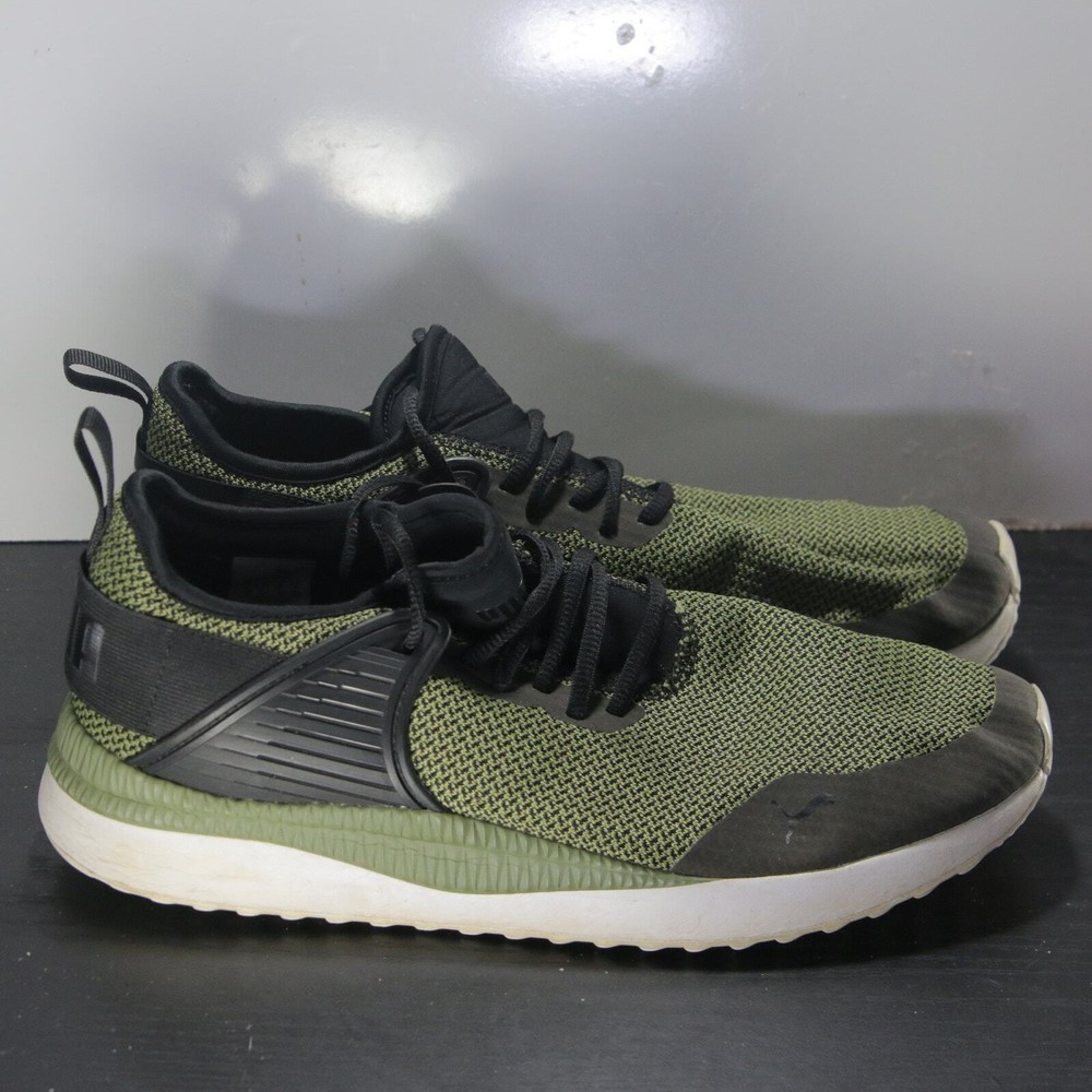Mens PUMA Pacer Next Cage GK Sz 10.5 007111 Black Capulet Olive Running Sneakers