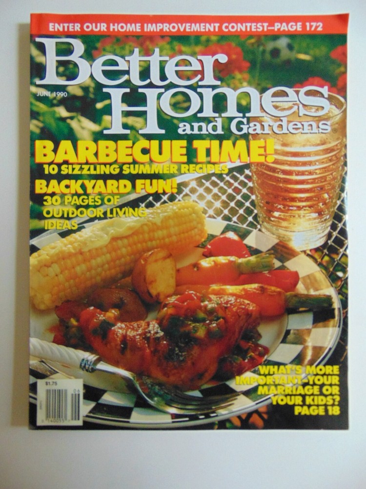 Better Homes and Gardens June 1990 Barbecue and Outdoor Living Issue