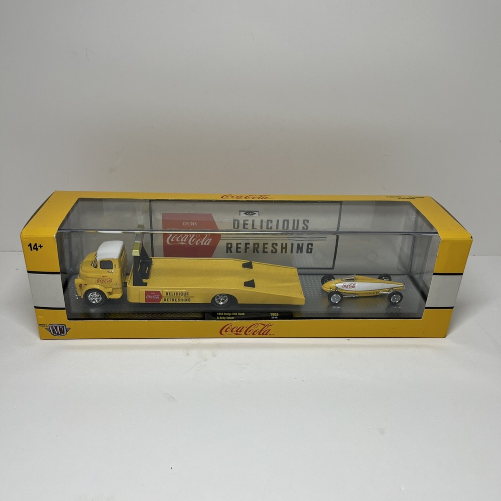 1/64 M2 HAULERS COCA COLA HAULERS 1958 DODGE COE TRUCK & BELLY TANKER YELLOW