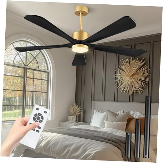 52 Inch Smart Ceiling Fan with LED Lights, 6-Speed DC Motor & Remote Control