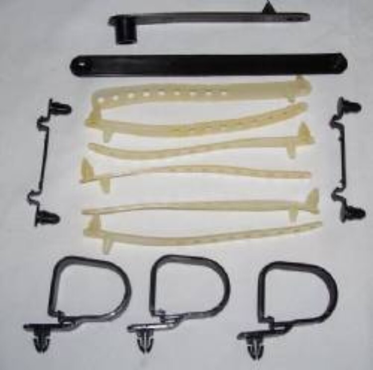 New Mopar 1970 Cuda Challenger AGED Under Hood Strap Kit