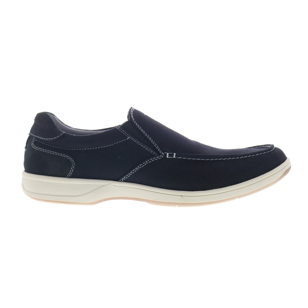 Florsheim Lakeside Slip On 13401-001 Mens Black Wide Loafers Casual Shoes