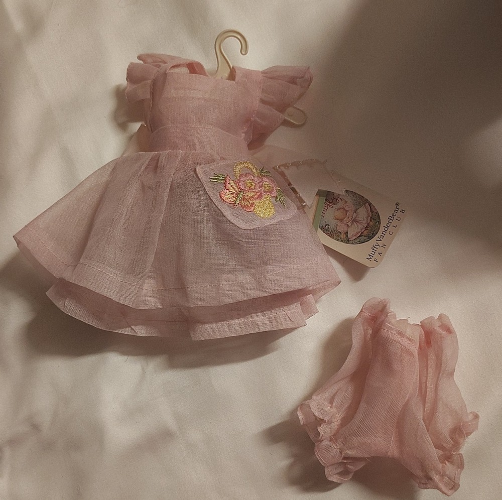 Madame Alexander Pink Doll Dress and Undergarment Set - Cloth Material, 2 Pieces
