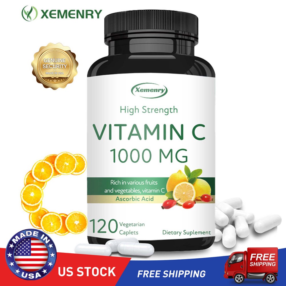 High Strength Vitamin C 1000mg - Immune Support, Antioxidant, Function Optimally