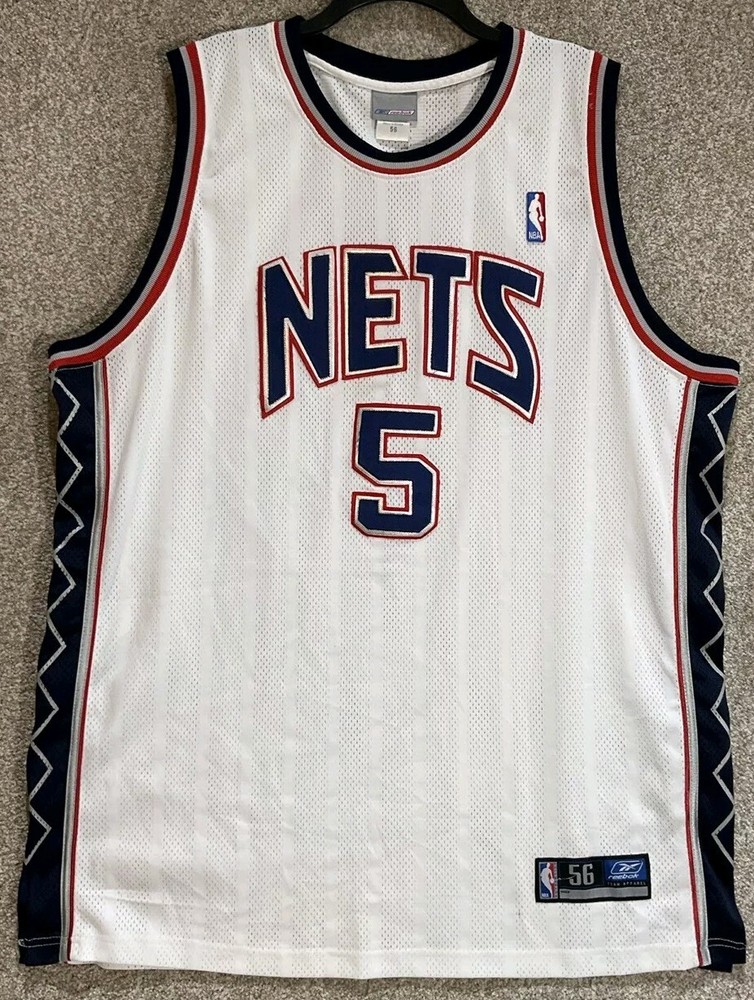 Reebok Authentic NBA Mens New Jersey Nets Jason Kidd Basketball Jersey Sz 56 (2)