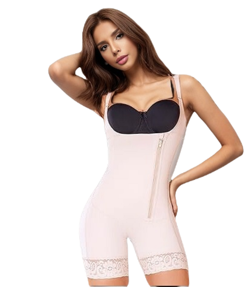 Colombian Fajas Shapewear for Women Butt Lifting Seamless Bodysuit with Side Zipper