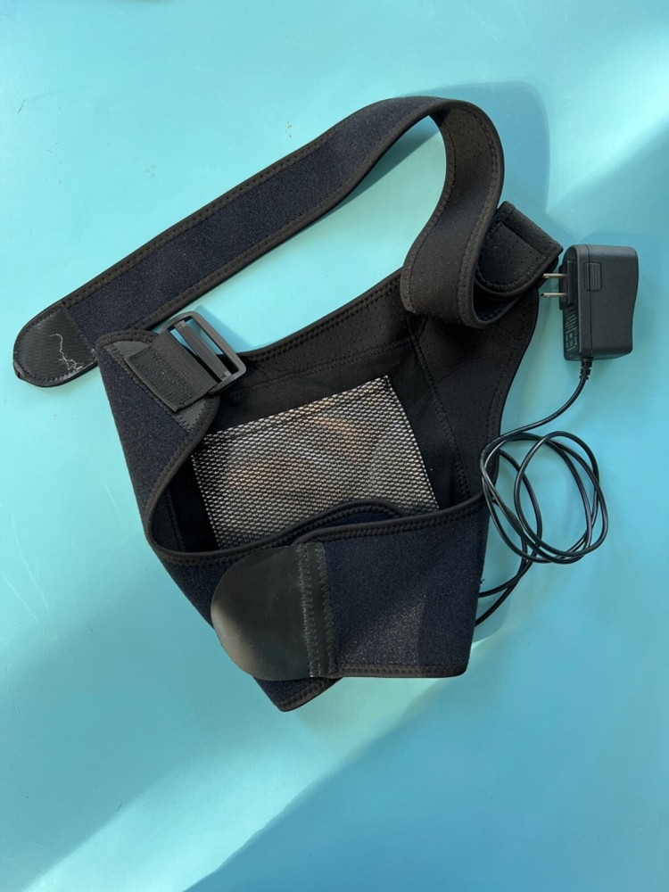 Electric Black MINT Shoulder Wrap with Heat and Cool Therapy Easy Closure