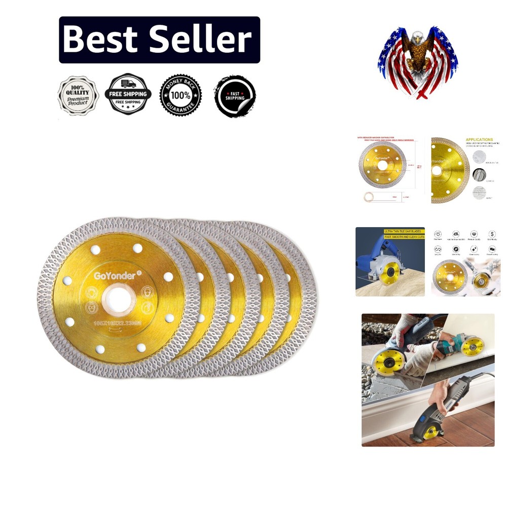 Ultra Thin Diamond Saw Blades - Perfect for Porcelain & Marble Cutting - 5 Pack