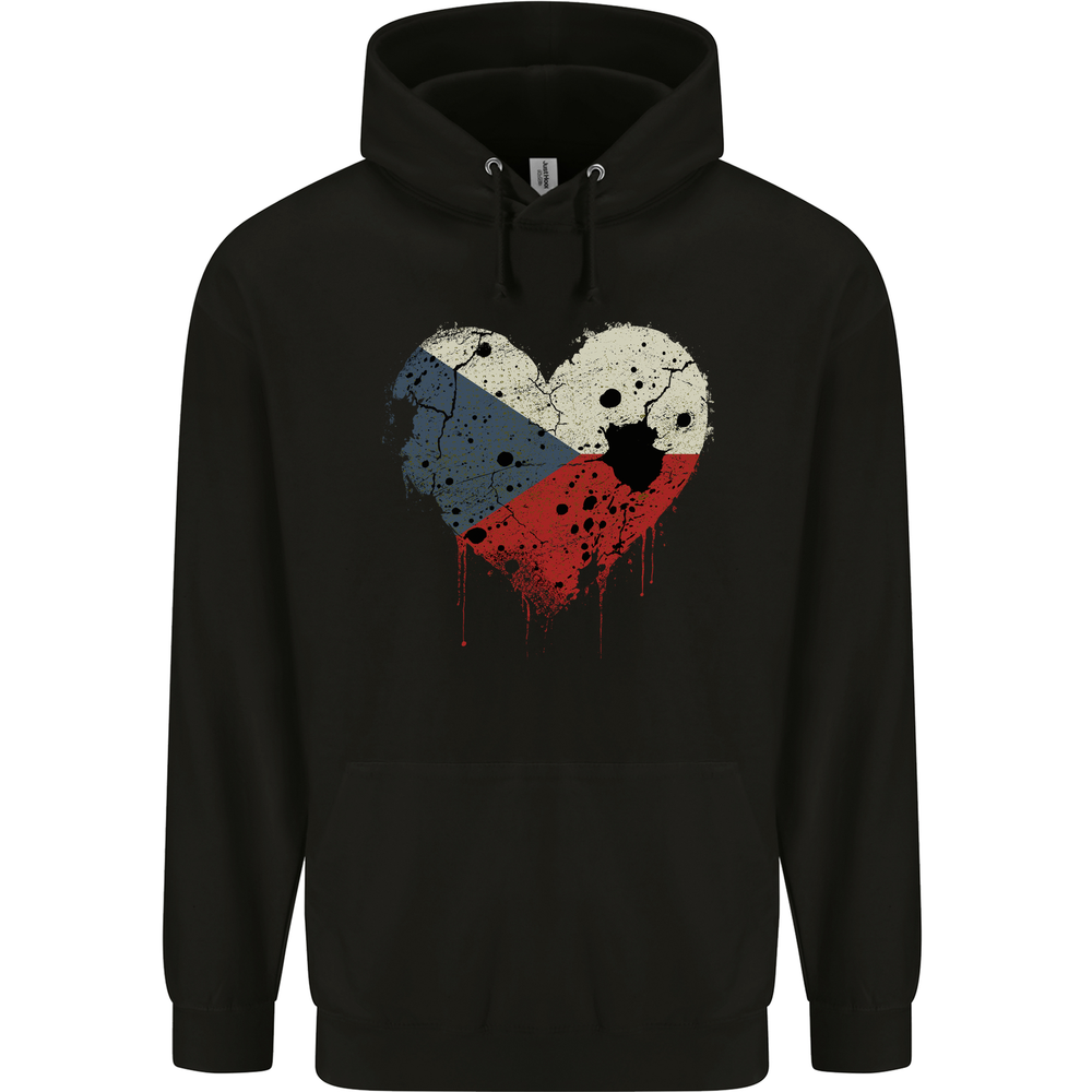 Love Czechia Flag Czech Republic Day Football Mens 80% Cotton Hoodie