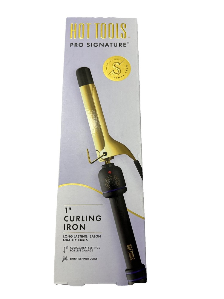 Hot Tools 1108CN Marcel Curling Iron 1 inch Professional Wand 24k Gold Black