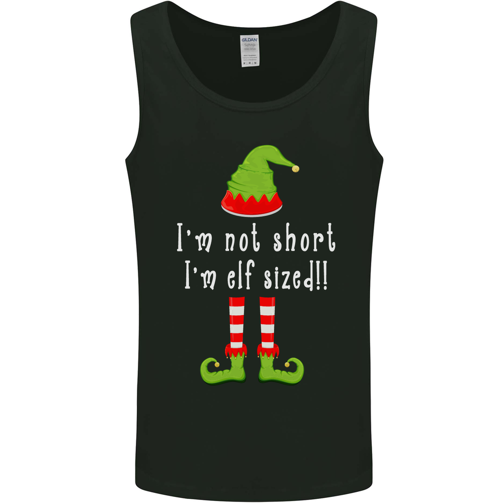 Im Not Short Im Elf Sized Funny Christmas Mens Vest Tank Top