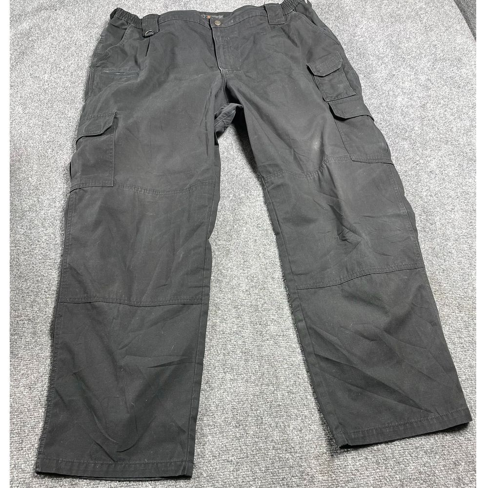 5.11 Tactical Men's Black Pant Cargo Pocket Cotton Straight Leg Size W44 L32