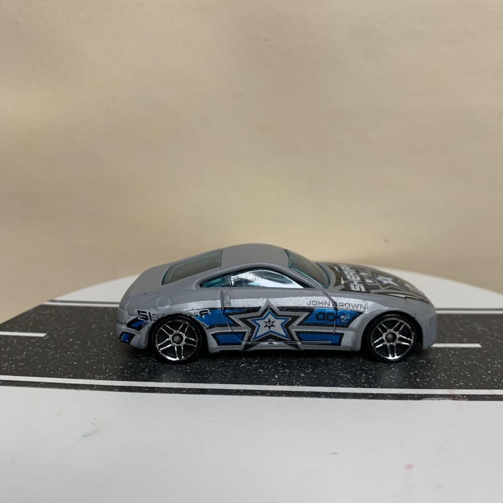 2003 Hot Wheels Nissan 350z Police Coupe Gray PR5 Sheriff Mainline 220