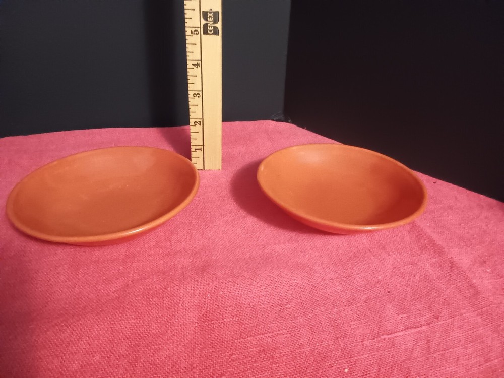 Milk glass bowls 2 qty. light rust color 1960