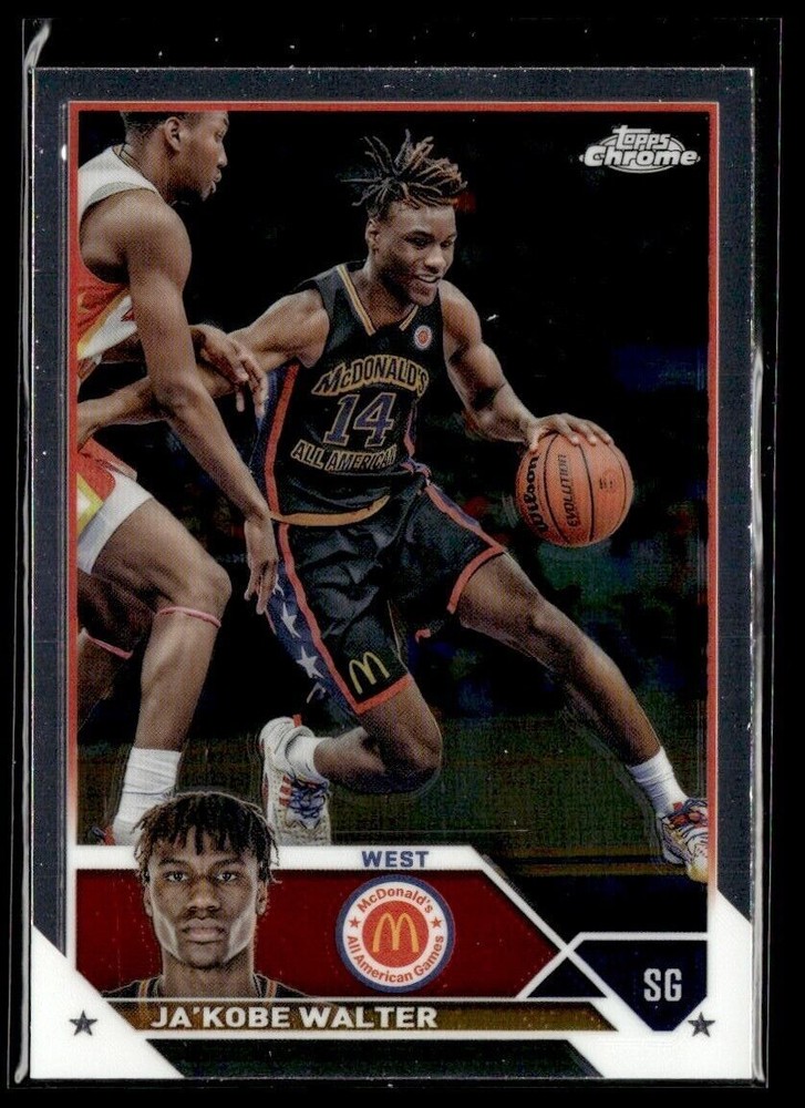 2023-24 TOPPS CHROME MCDONALD'S ALL AMERICAN JA'KOBE WALTER MCDONALD'S #24