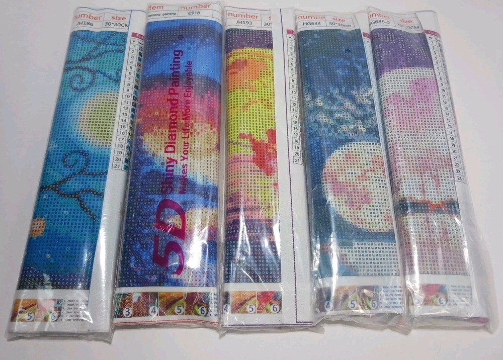 5D DIY Diamond Painting 5 Kits Moon Scapes New -AD0061